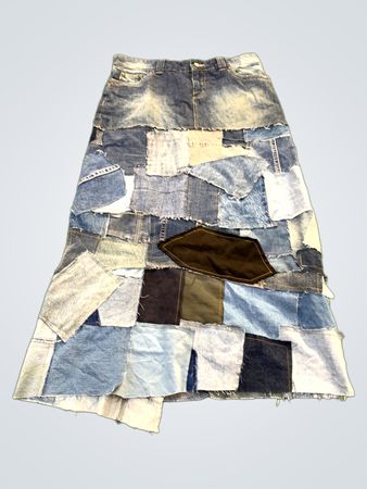 Upgecycelter TRF DENIM Patchwork-Jeansrock