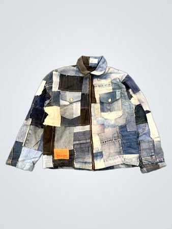 Veste en jean patchwork Levi's recyclée