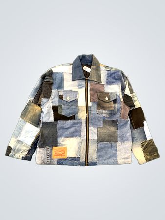 Veste en denim patchwork Levi's recyclée