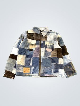 Upgecycelte Levi's Patchwork-Denim-Truckerjacke