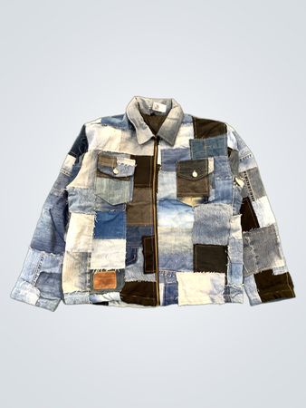 Upcycled Patchwork Denim Jacket