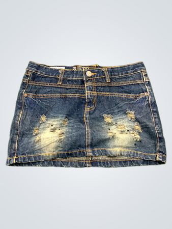 LJL JEANS Distressed Jeans-Minirock