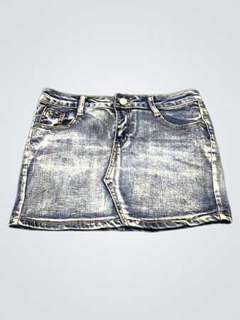 Blauer Jeans-Minirock