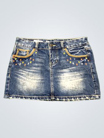 B. tboy Denim Seit 1998 Bestickter Denim-Rock