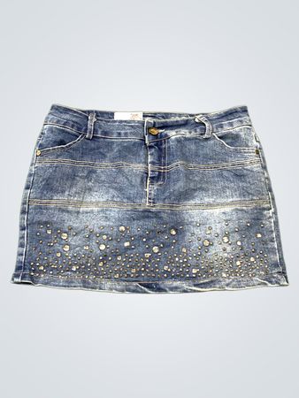 Jeansrock mit Verzierungen