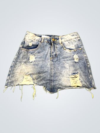 Jeansrock mit Used‑Effekt