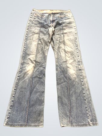 Blaue Denim-Glockenjeans