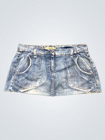 Blauer Denim-Minirock