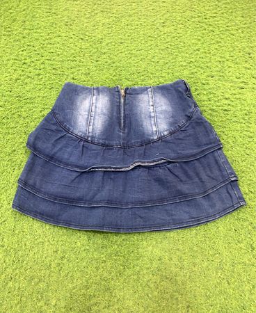 Jeans-Rock mit Rüschen