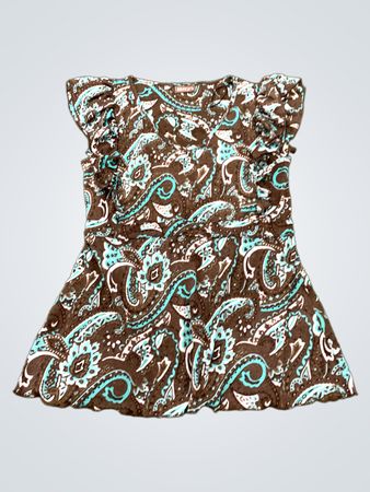 Okay Paisley Print Taillenbindetop