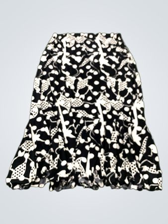 SUSAN LAWRENCE Rock mit Schwarz-Weiß-Muster