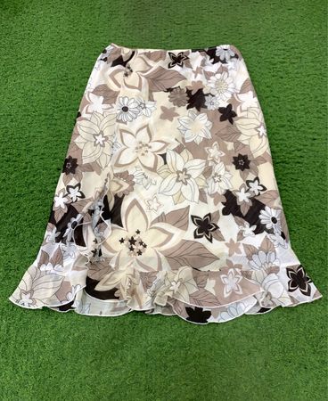 CECILIA CLASSICS Midirock mit Blumenmuster und Rüschensaum