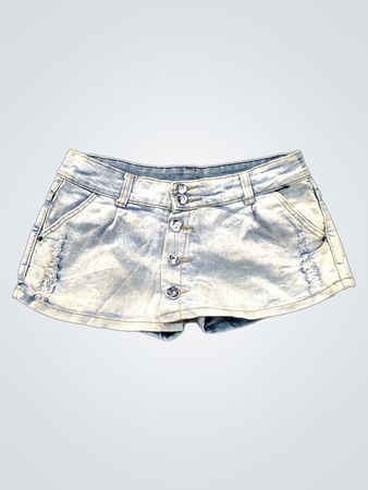 Hellblau gewaschene Jeansshorts
