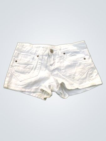 Weiße Jeansshorts