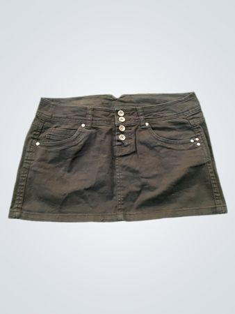 Schwarzer Jeans-Minirock