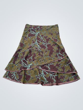 H&M Blumenmuster Stufen-Midirock