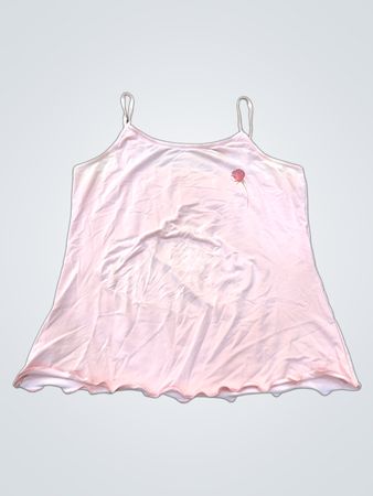 Rosa Camisole mit Rosenmotiv