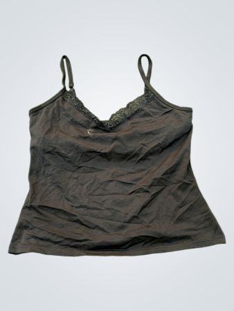 Schwarzes Spitzenbesatz-Cami