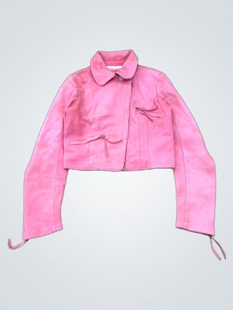 Pinko Kurz geschnittene Lederjacke