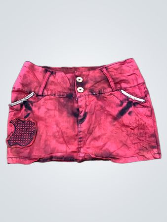 Roter Batik-Minirock