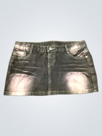 Washed Denim Minirock