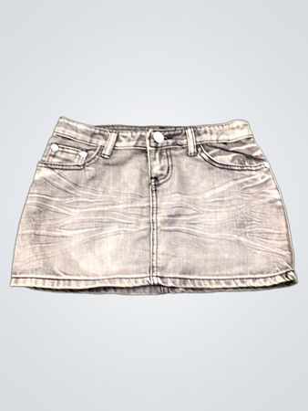 Grau Jeansminirock