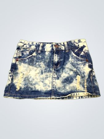 Jeans-Minirock mit Used-Effekten