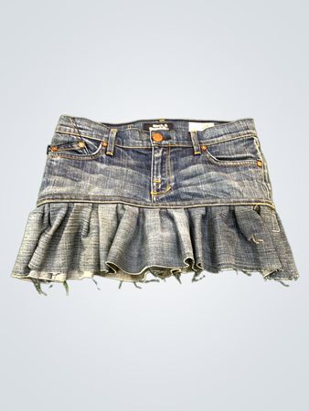 Upcycled Rock & Republic Denim-Rüschensaum-Rock