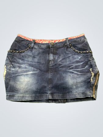 SHAK PER Women's Denim Mini Skirt