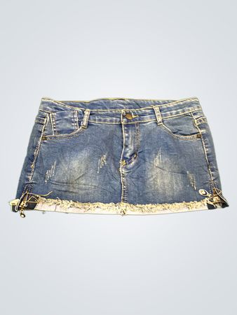 Blauer Jeans-Minirock