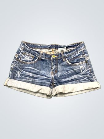 Miss APM Damen Jeansshorts mit Bananenmotiv