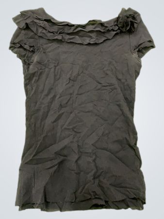 Naf Naf Schwarzes Oberteil mit Rüschen