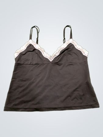 Ici et Maintenant Black Camisole mit Spitzenverzierung