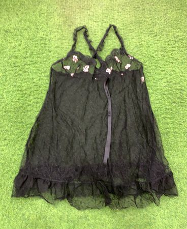 Andralingerie Schwarze Spitzen-Babydoll-Wäsche