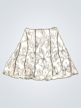 Jupe trapèze blanche à imprimé floral pour femme Covington Petite