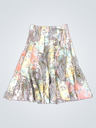 Uptown Woman Paisley Print Midirock