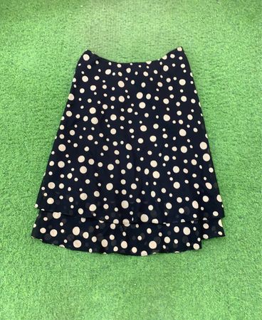 Black Polka Dot Layered Skirt