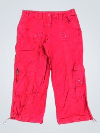 Style & Co. Calças Capris Cargo Vermelhas