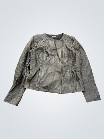Hema L giacca in pelle nera