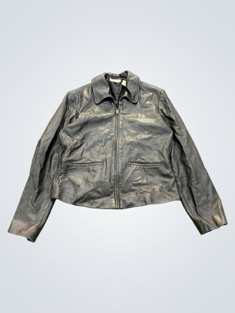Jaqueta de couro Ann Taylor