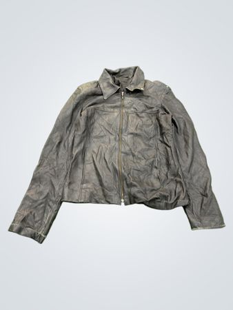 Veste en cuir noire