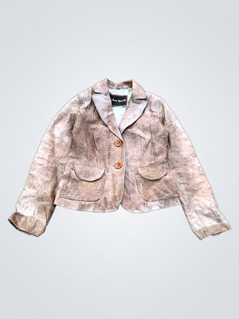 Jaqueta Goose Craft em camurça marrom