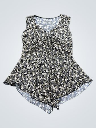 Floral Ruched Tank Top