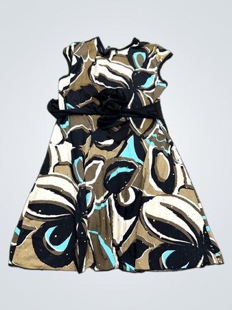 BCX Vestido Feminino sem Mangas com Decote em V e Cinto
