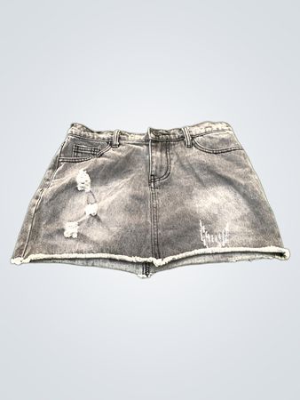 Grey Denim Skirt