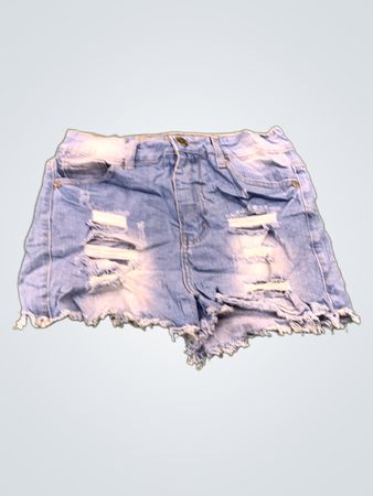 V.I.P. JEANS zerrissene Denim-Shorts