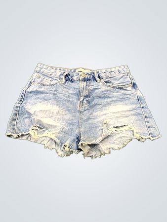 Stradivarius High Waist Destroyed Denim-Shorts