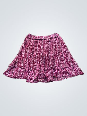 White House Black Market Floral Tiered Midi Skirt