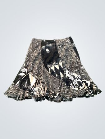 Black and white patterned skirt