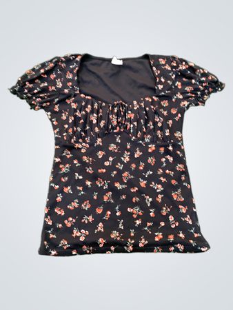 Top de Decote Quadrado com Estampa Floral No Boundaries